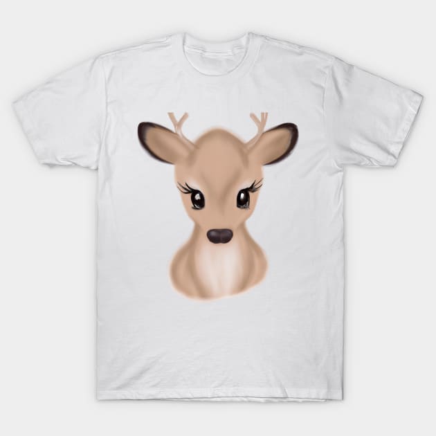 Cute Deer Drawing T-Shirt by Play Zoo